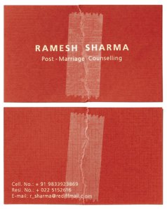 marriage counselor business card